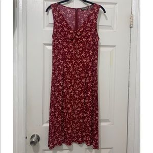 Eddie Bauer Burgundy Floral Dress Sz.10P